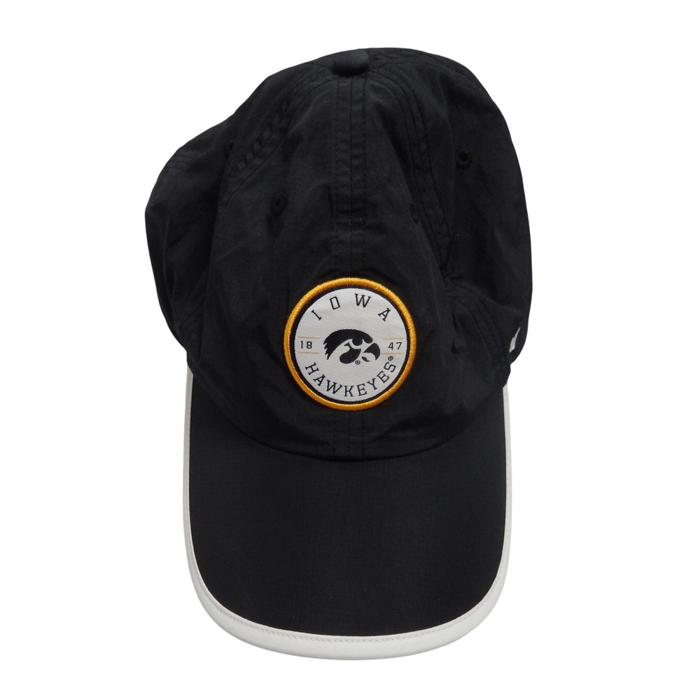 Iowa Hawkeyes 47 Brand Hat Mens Black Nylon Adjustable Baseball Cap OSFA NCAA